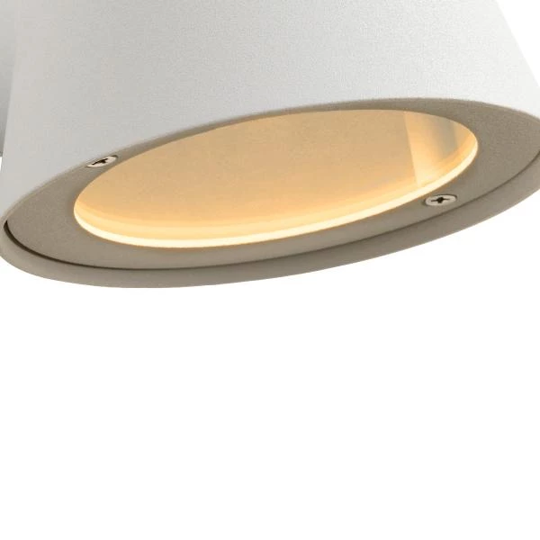 Lucide DINGO-LED - Wandlamp Binnen/Buiten - LED Dimb. - GU10 - 1x5W 3000K - IP44 - Wit - detail 2